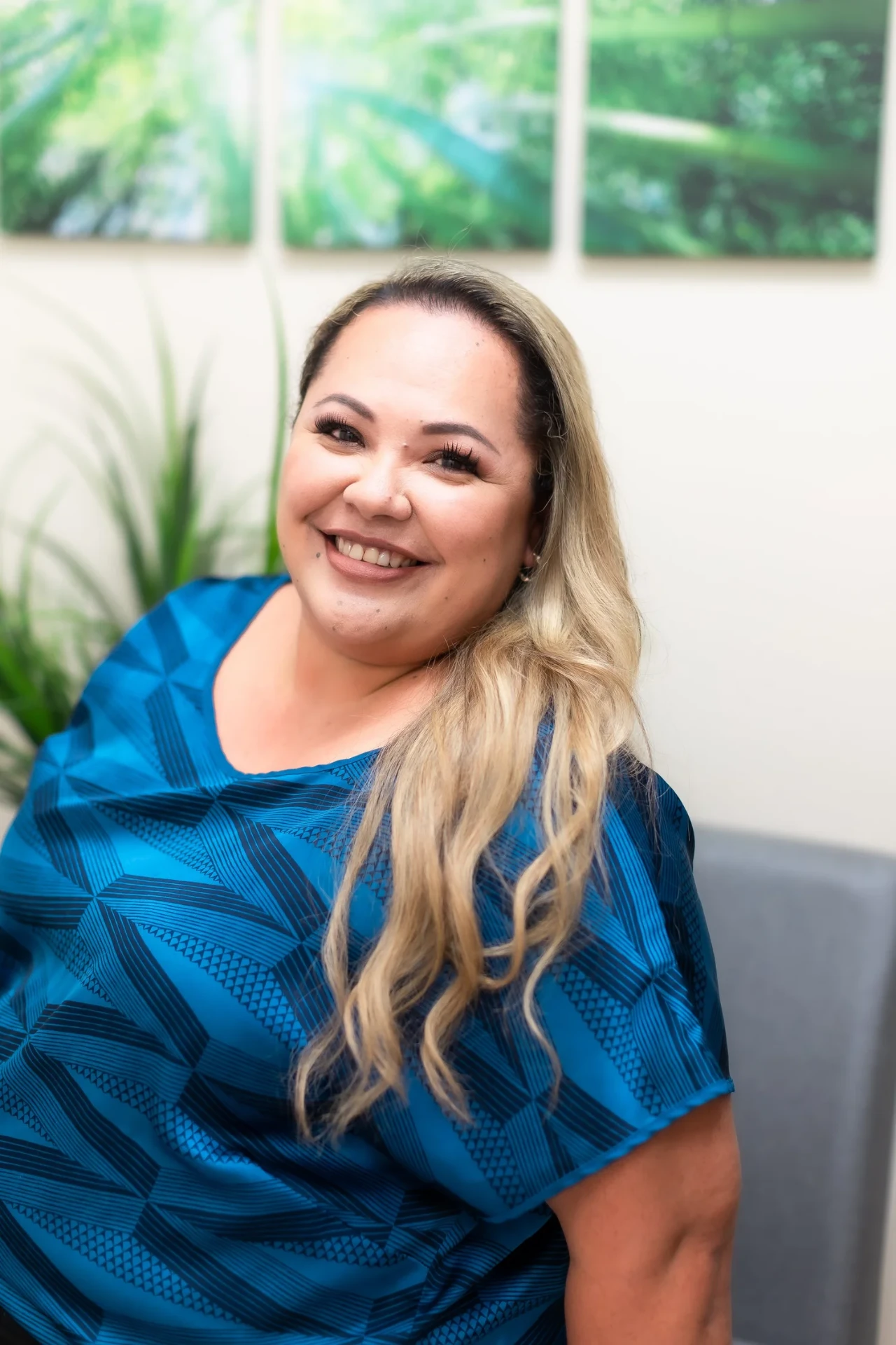 Portrait of Trina Simeona, independent insurance agent in Hilo, Hawaii